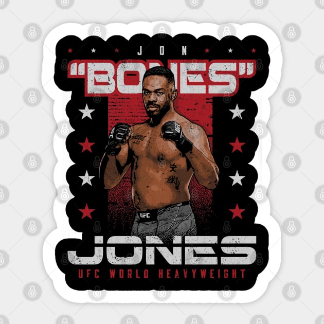 Jon Jones Bones Fighter Name Sticker by ganisfarhan